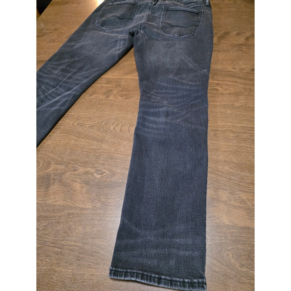 American Eagle Airflex+ Mens Washed Black Denim‎ Jeans 34x29 Stretch 5-Pocket - Picture 9 of 14